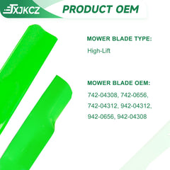 JXJKCZ blades installed on 42-inch deck showing improved cutting benefit