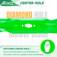 JXJKCZ diamond 7/8-inch center hole detail for secure mower mounting