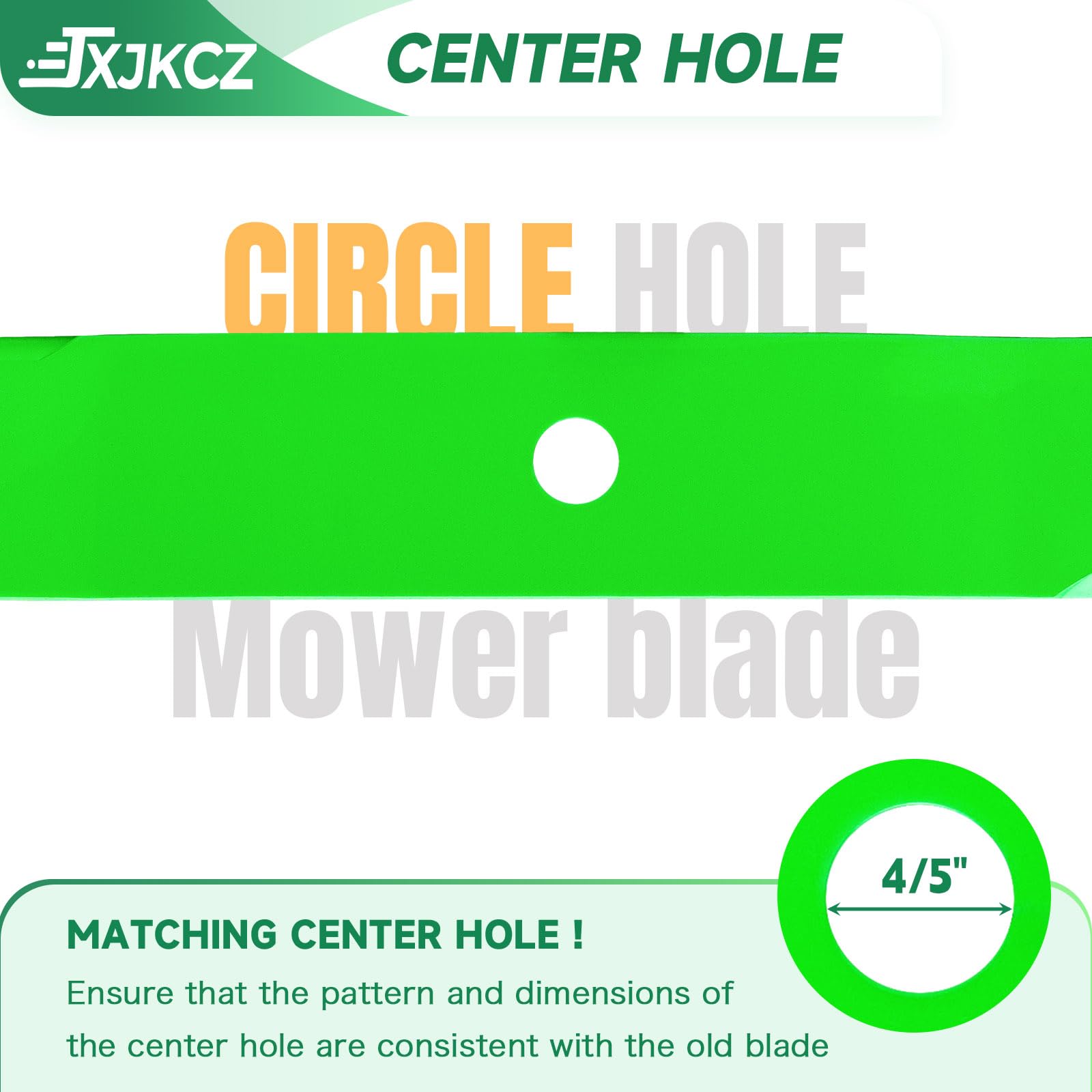 JXJKCZ center hole detail showing accurate fitment for secure mounting