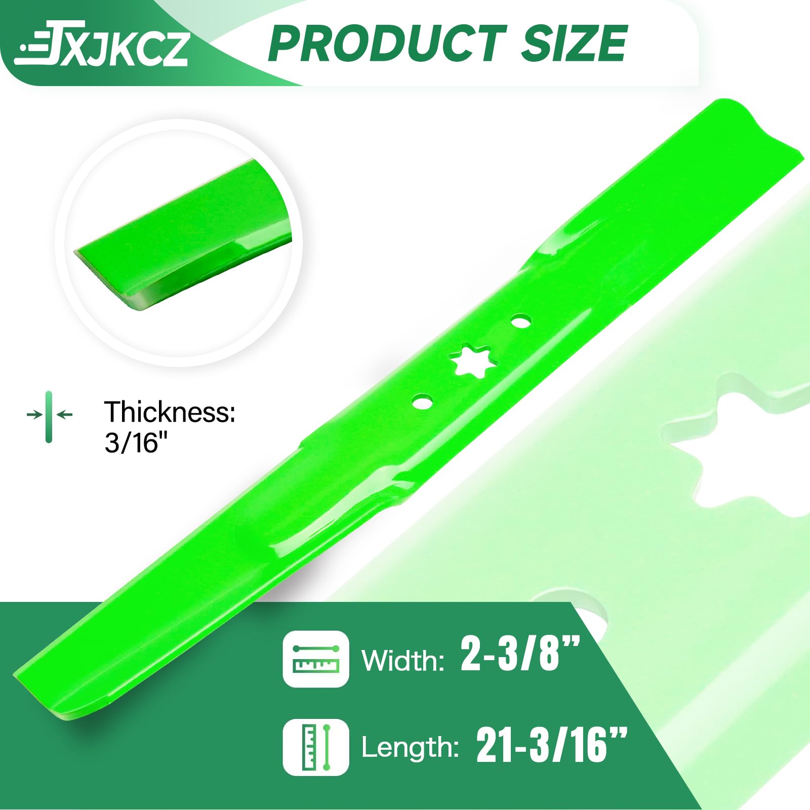 JXJKCZ close-up of blade cutting edge demonstrating sharpness benefit