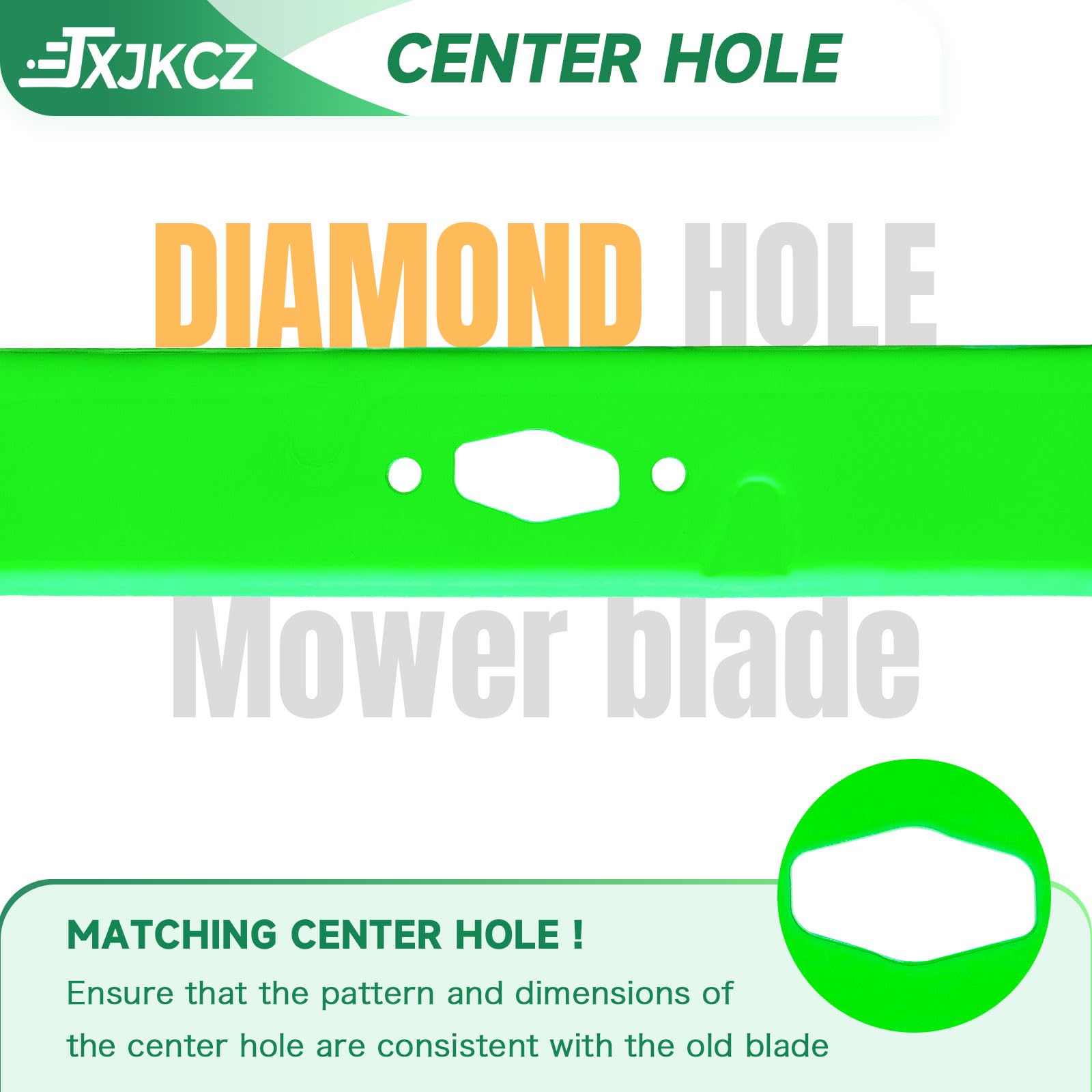JXJKCZ diamond center hole detail ensuring correct hub fit and secure mounting