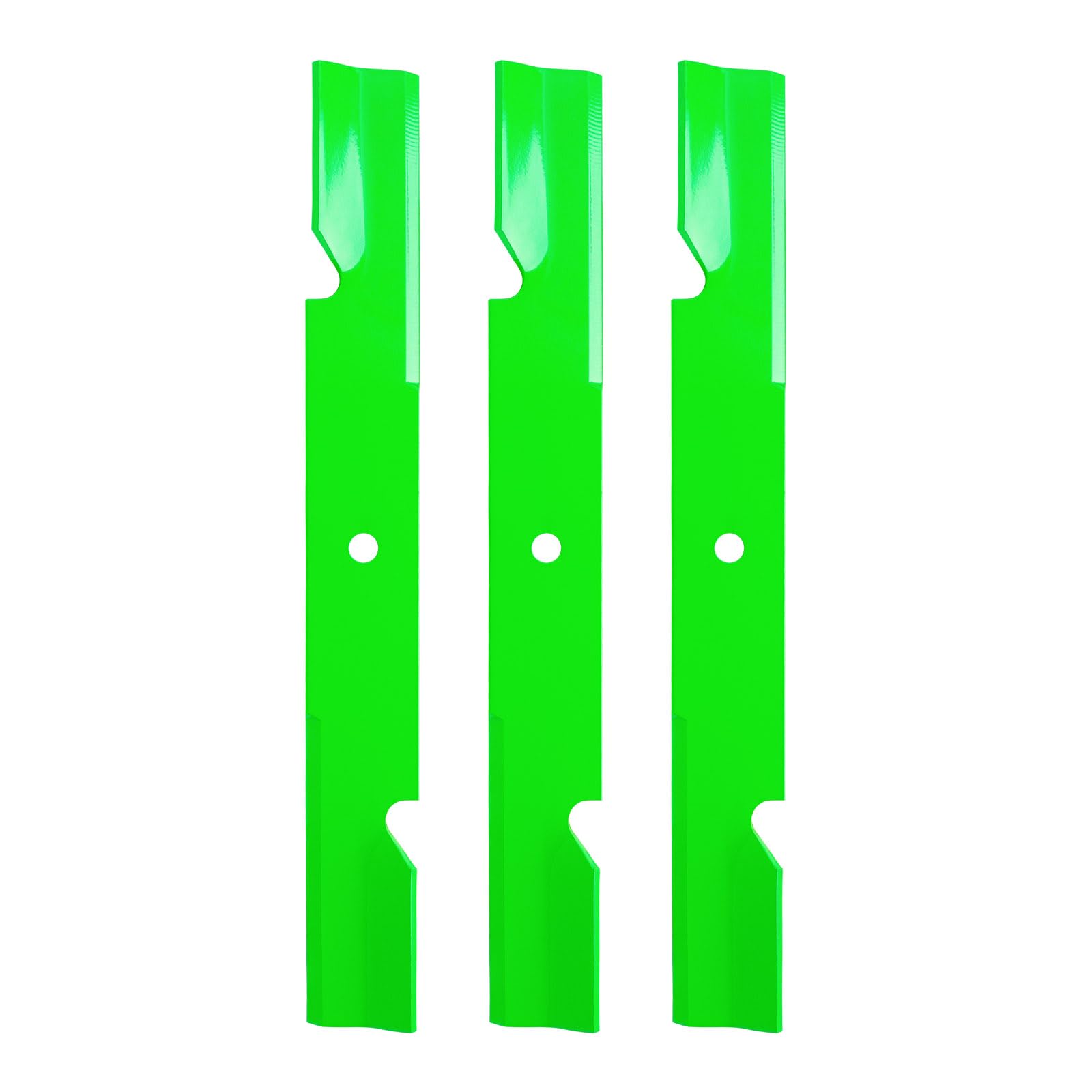 JXJKCZ front view of three 61-inch replacement blades showing fit and finish benefit