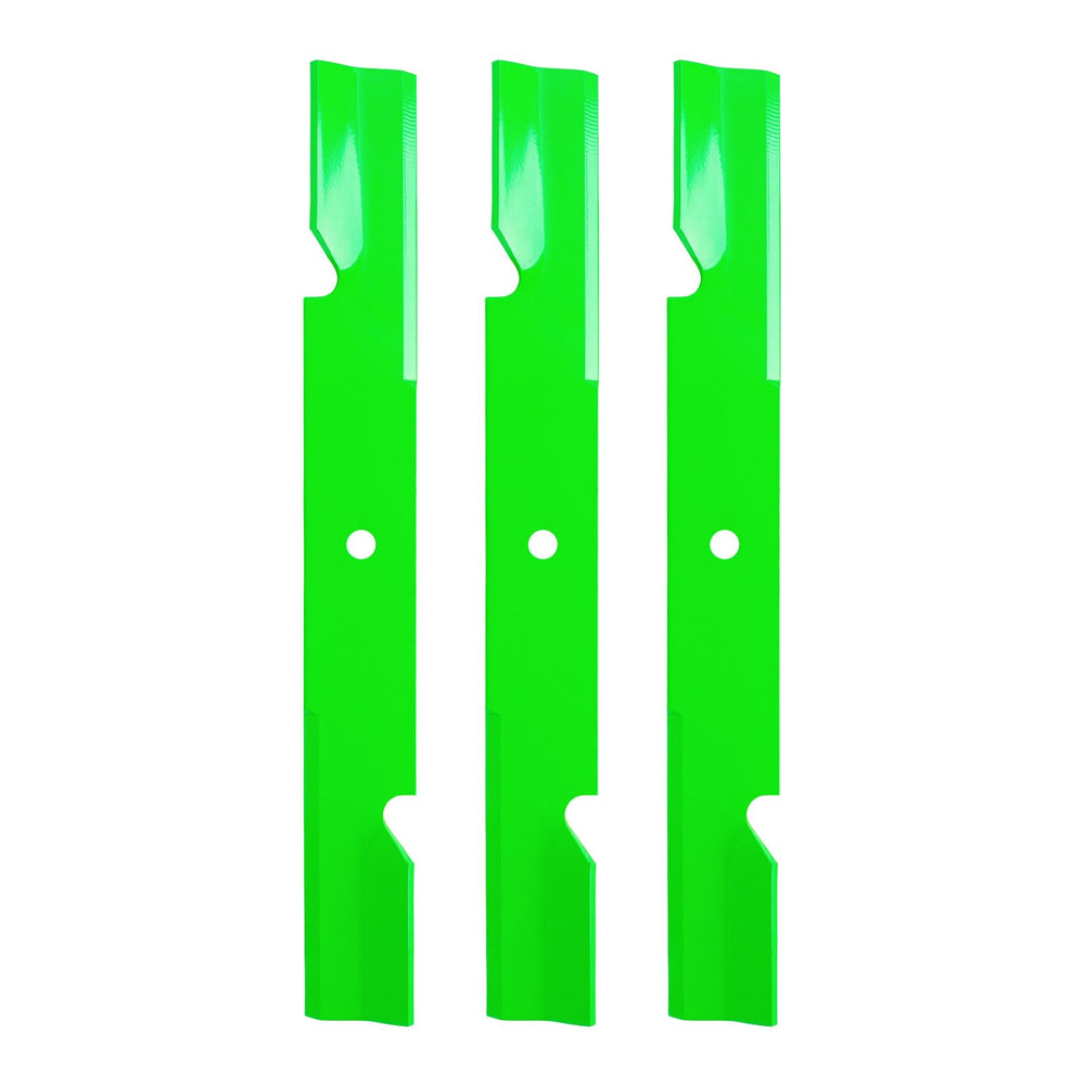 JXJKCZ front view of three 61-inch replacement blades showing fit and finish benefit