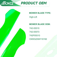 JXJKCZ blade installed on mower deck improving airflow and bagging