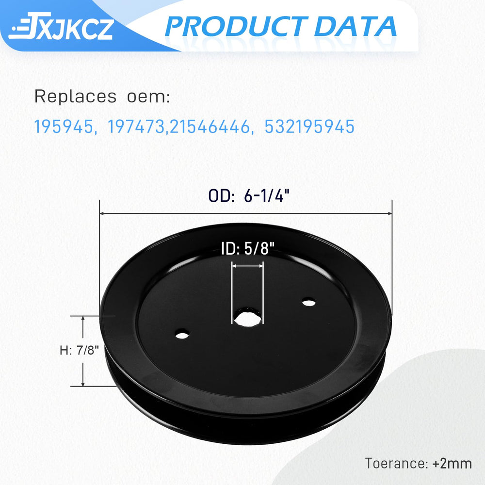 JXJKCZ pulley detail showing belt grooves for accurate tracking and long life