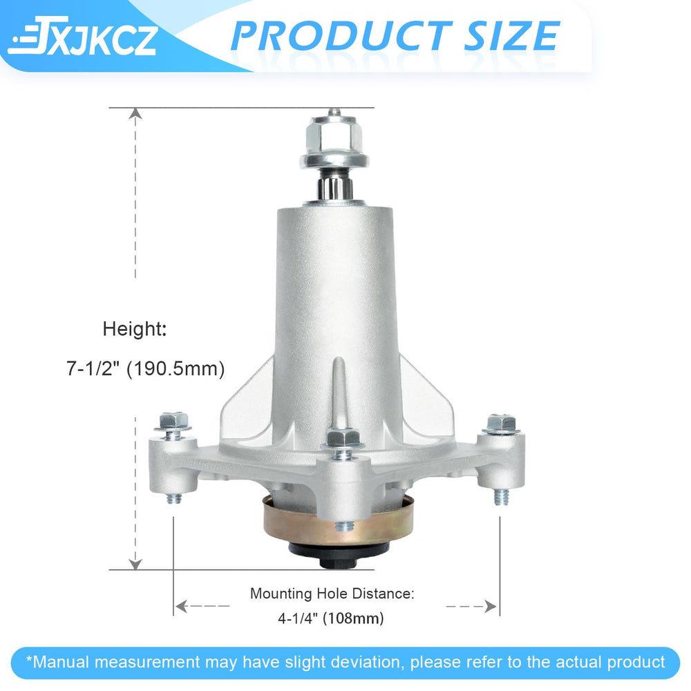 JXJKCZ spindle close-up showing bearing surface and durable construction benefit