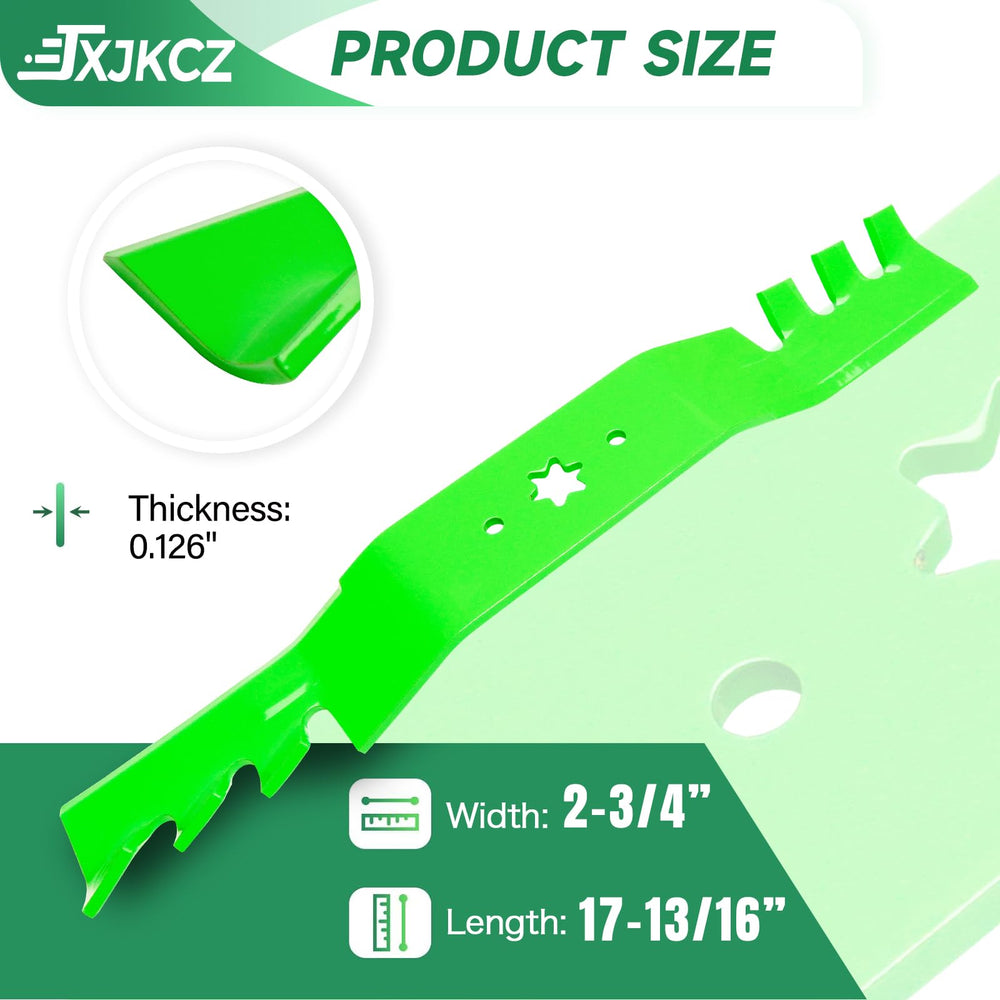 JXJKCZ close-up of toothed edge improving mulching and cutting efficiency