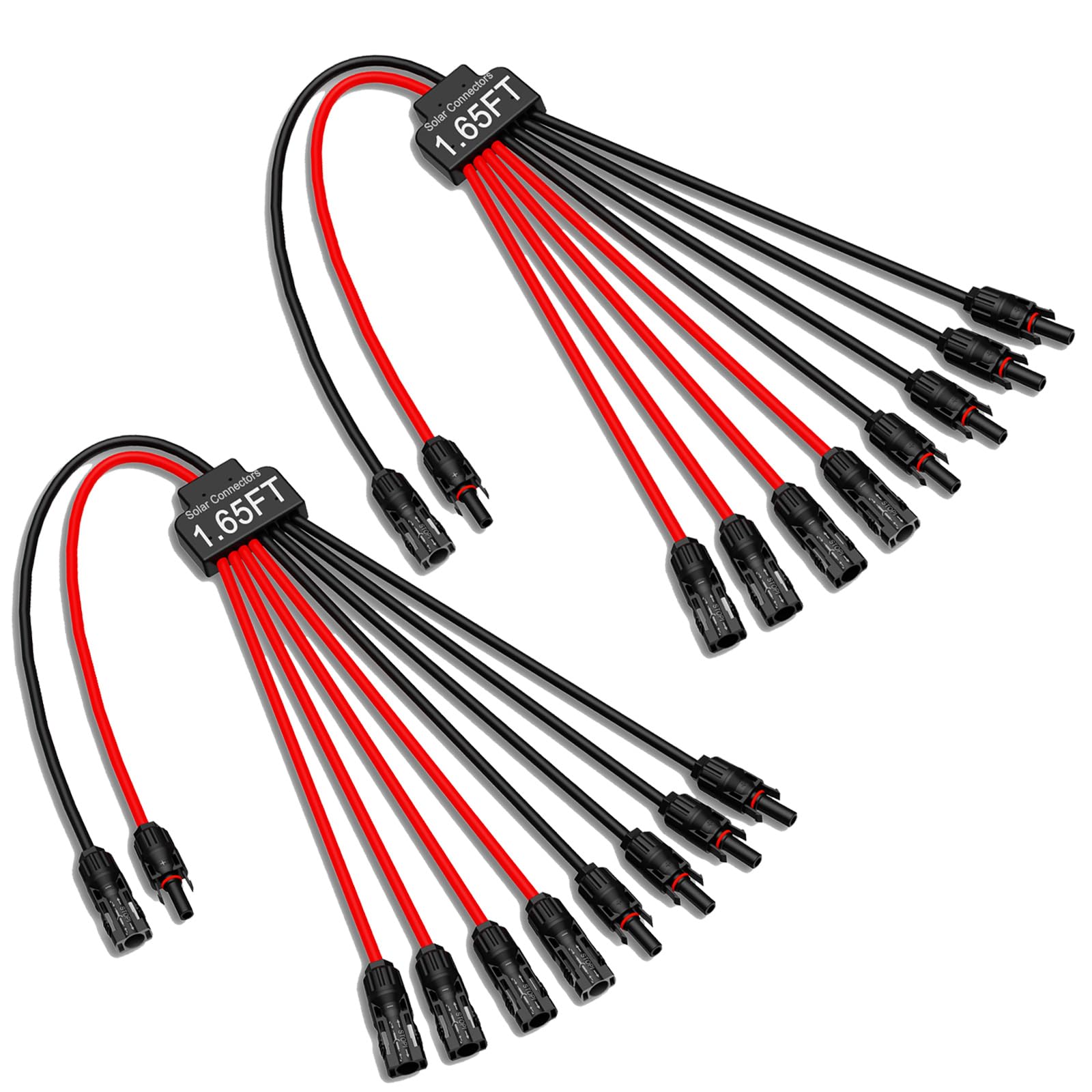 JXMXRPV front packaging showing two Y-splitter connectors and benefits