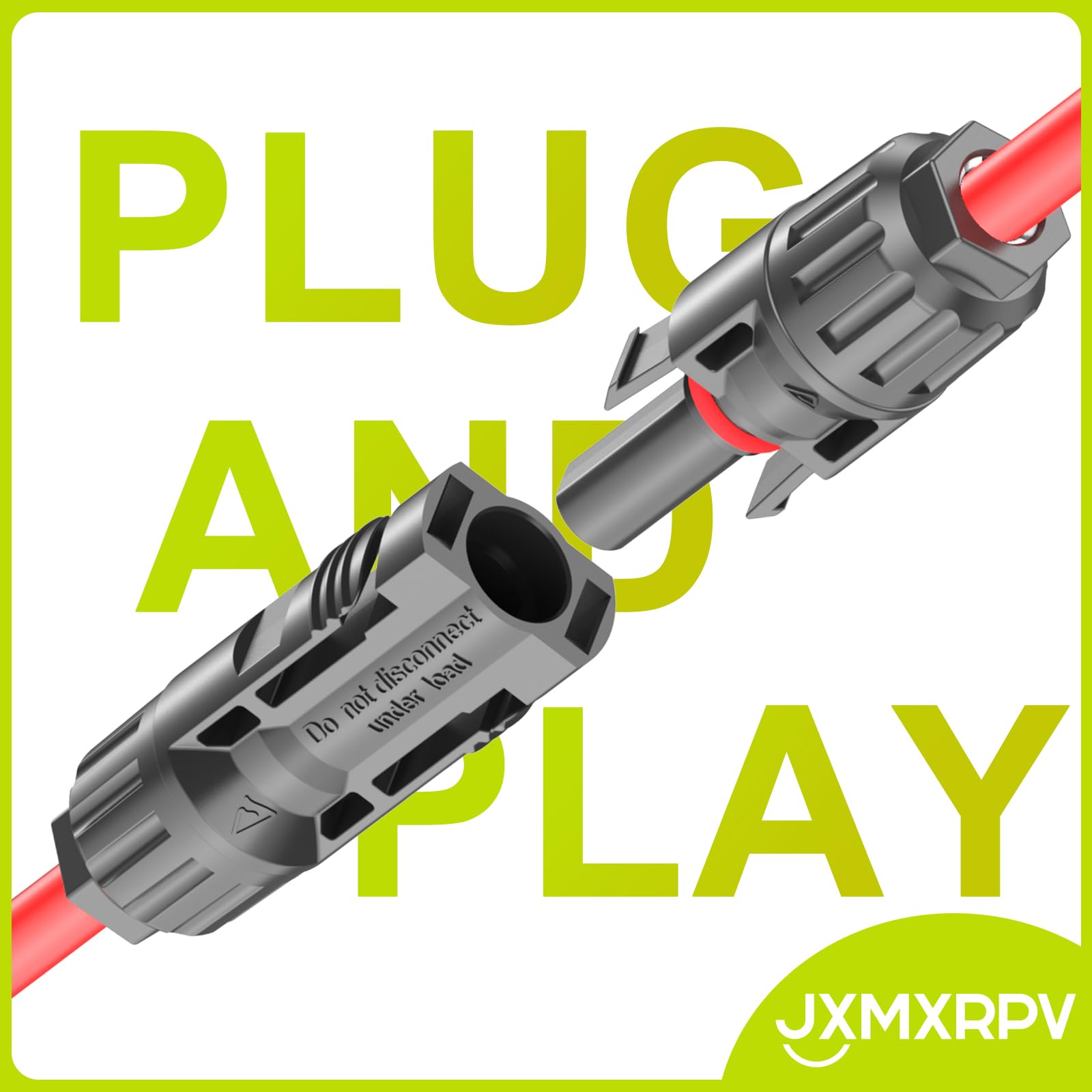 JXMXRPV cable next to measuring tape showing true 33ft length for planning