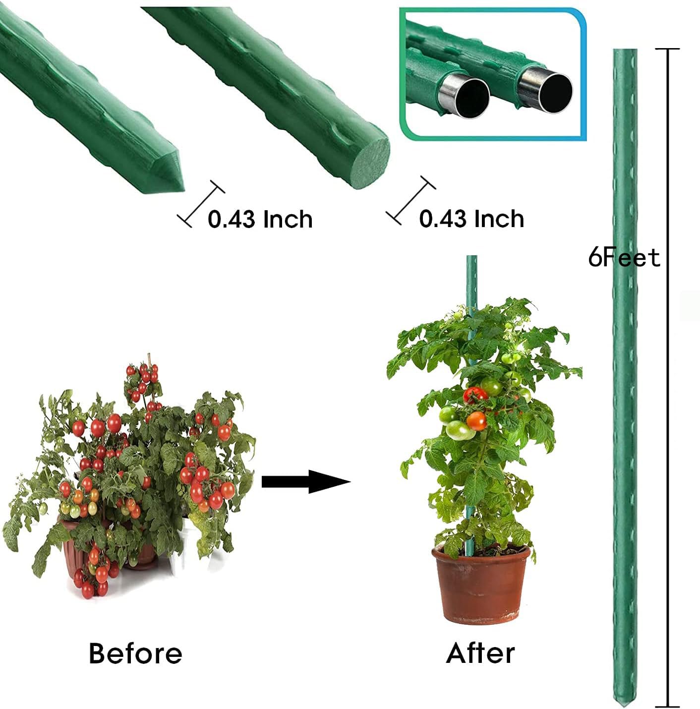 Jxrhy pointed tip close-up demonstrating easy soil penetration and secure anchoring benefit