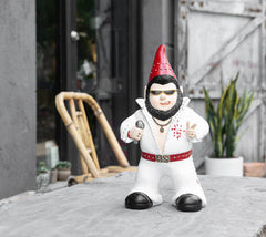 Jy.Cozy gnome on porch step providing fun decor and welcoming accent