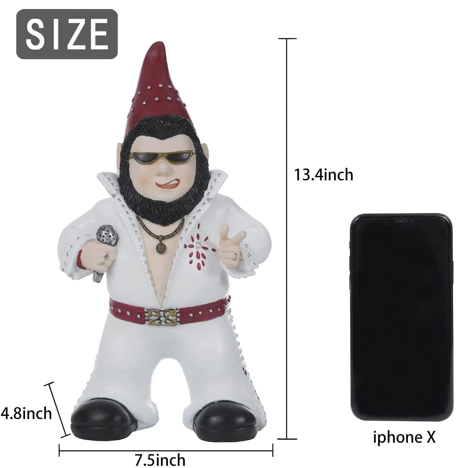 Jy.Cozy gnome beside a plant to show scale and placement ideas