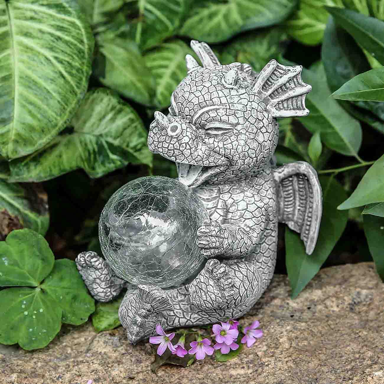 Jy.Cozy solar panel on statue top illustrating easy sun charging for reliable light