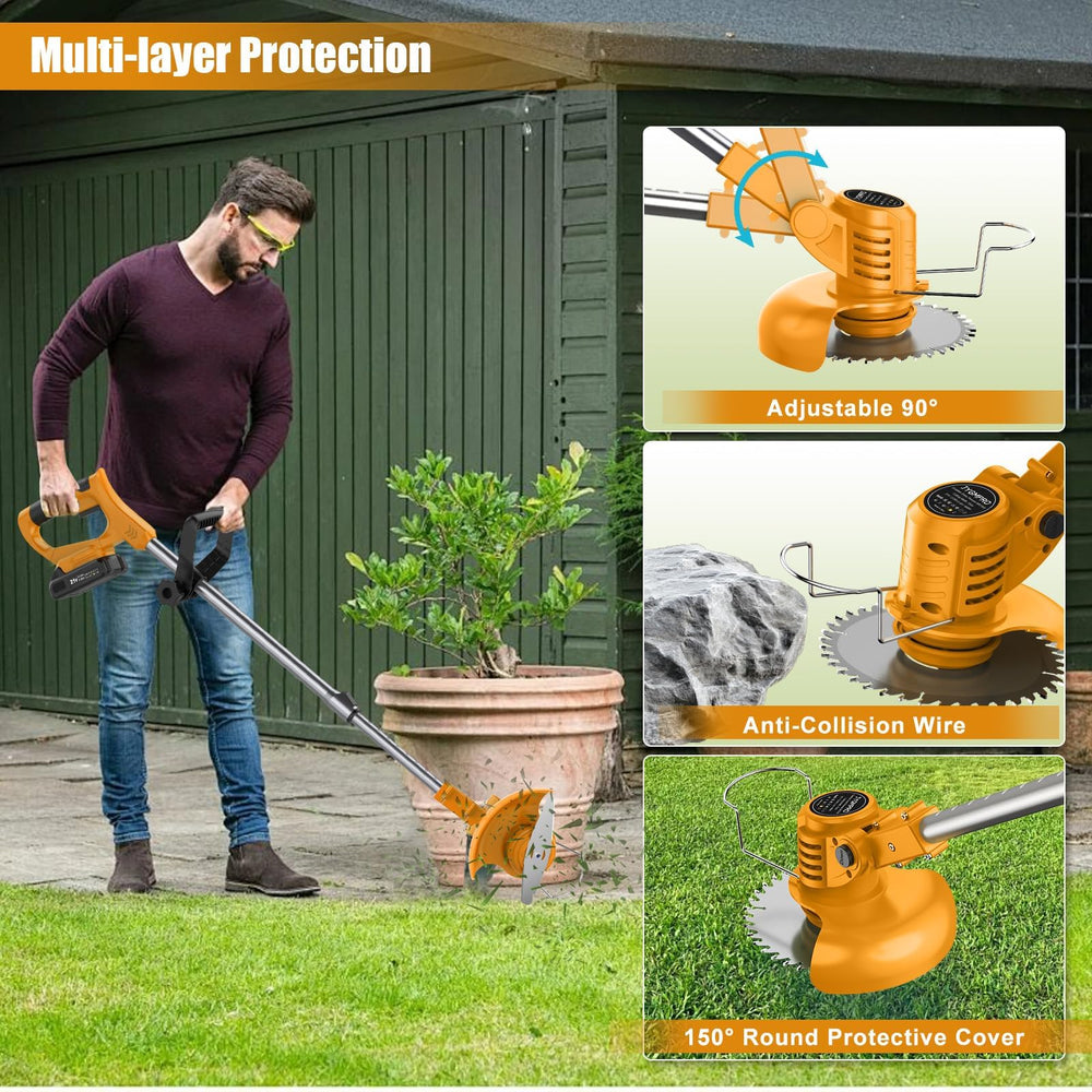 JYGMPRO cutting dense brush illustrating powerful brush cutter performance