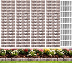 JYINCPED front view of rolled faux stone edging showing length and profile benefit