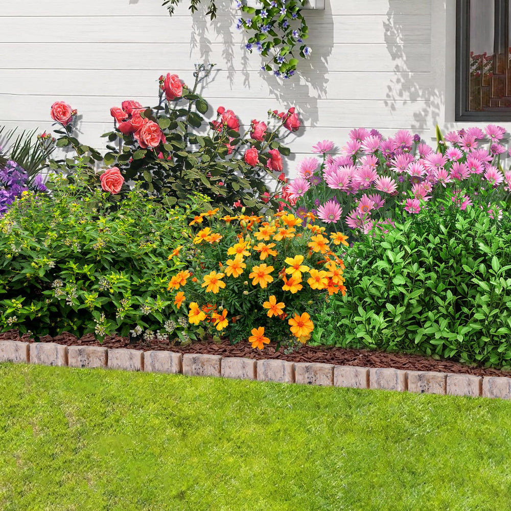 JYINCPED garden bed with edging showing improved curb appeal benefit