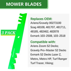 JYLEYJ side profile showing swept blade design for improved mulching and circulation benefit