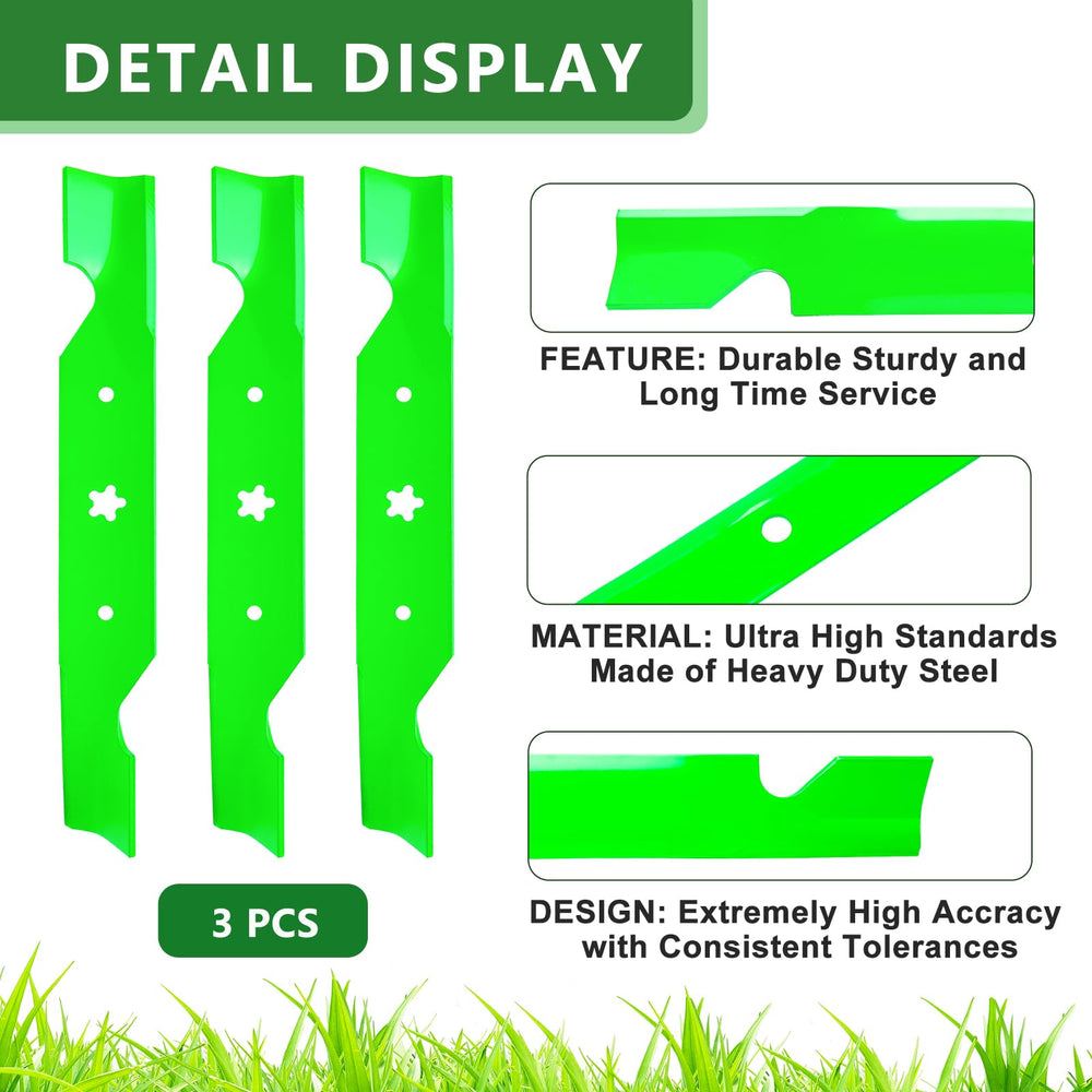 JYLEYJ blade center hole pattern close-up showing OEM-compatible mounting accuracy