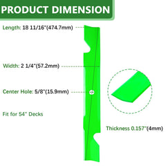 JYLEYJ blade profile close-up showing high-lift shape for cleaner cuts