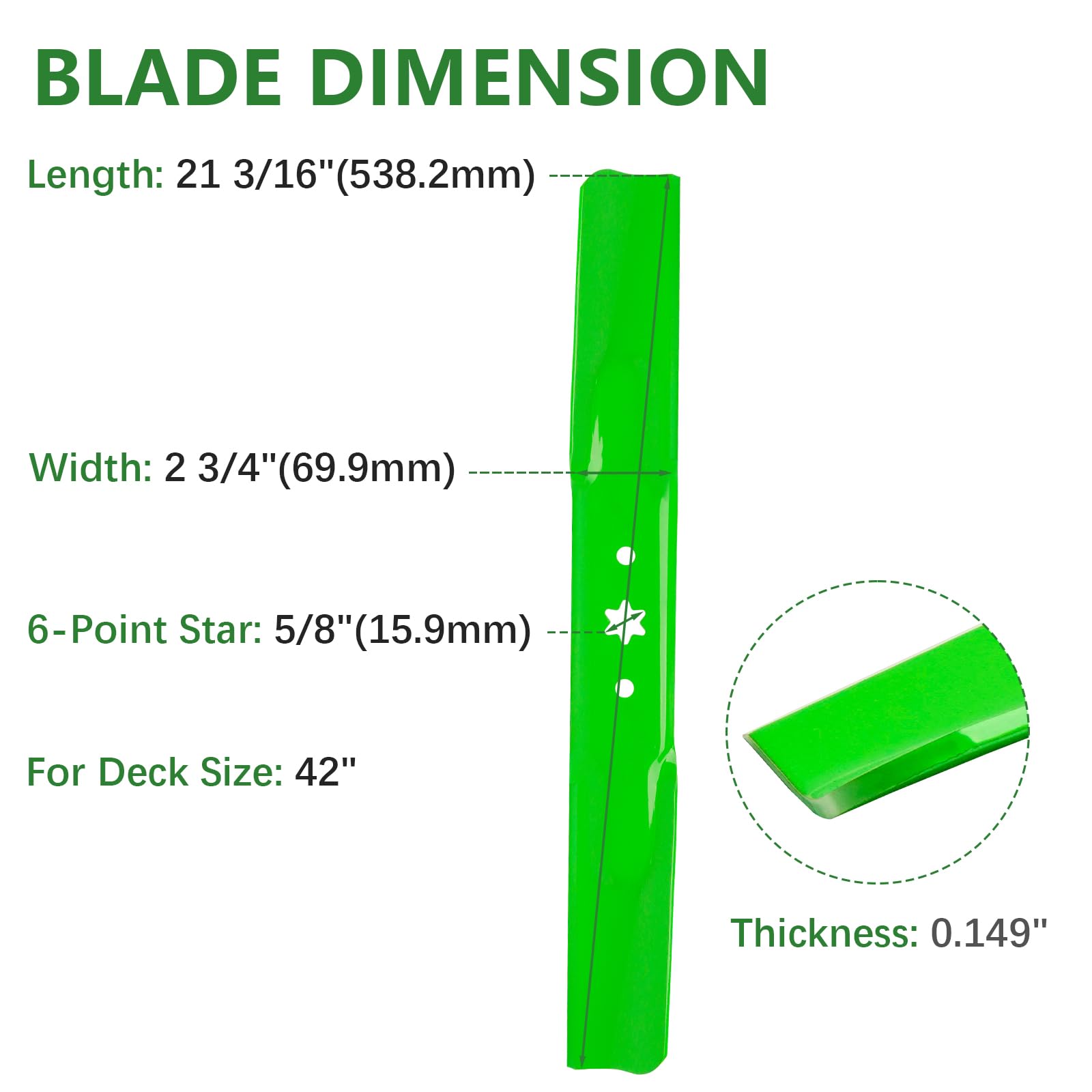 JYLEYJ replacement blade top view for cleaner cuts and balanced rotation