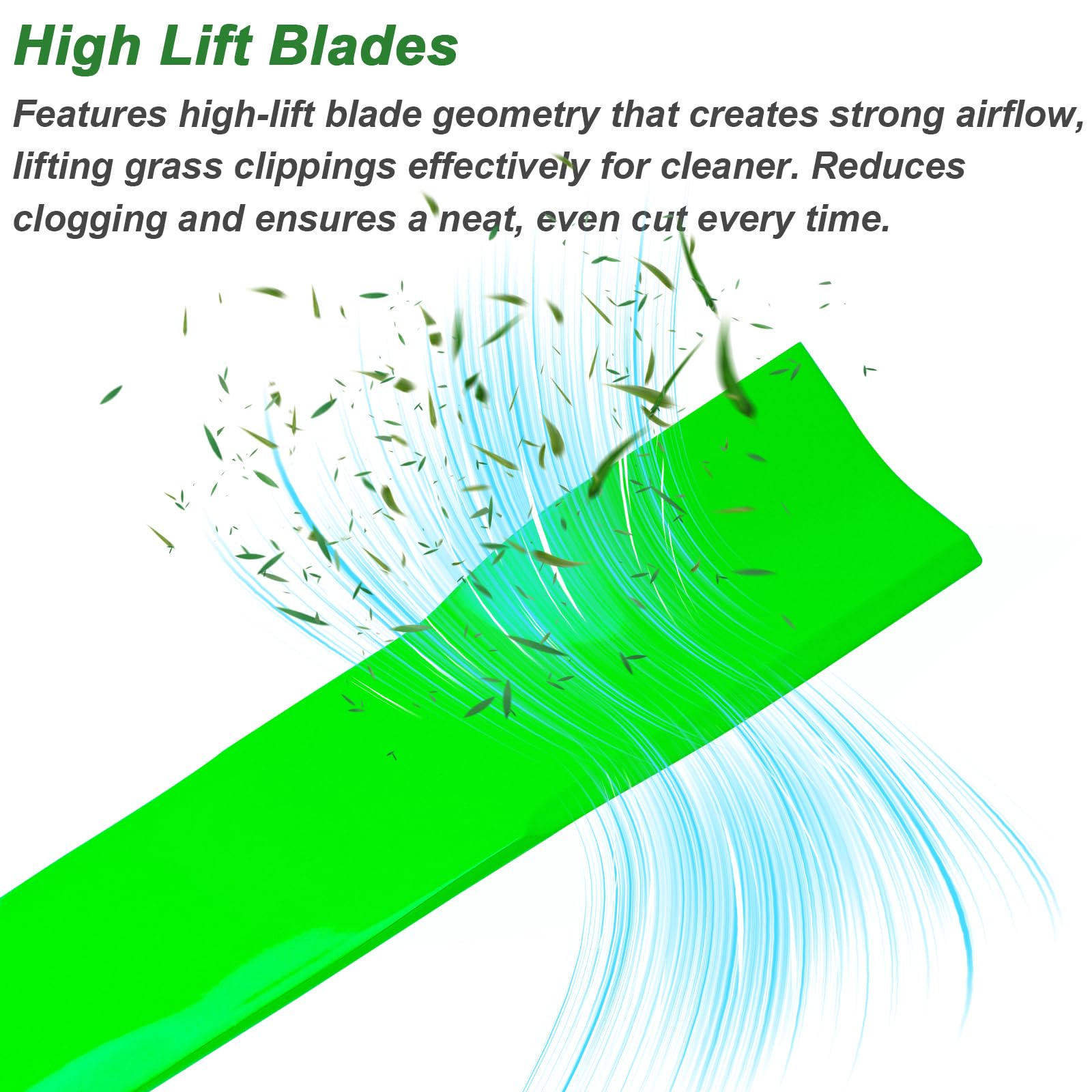 JYLEYJ blades installed on a mower deck restoring bagging efficiency