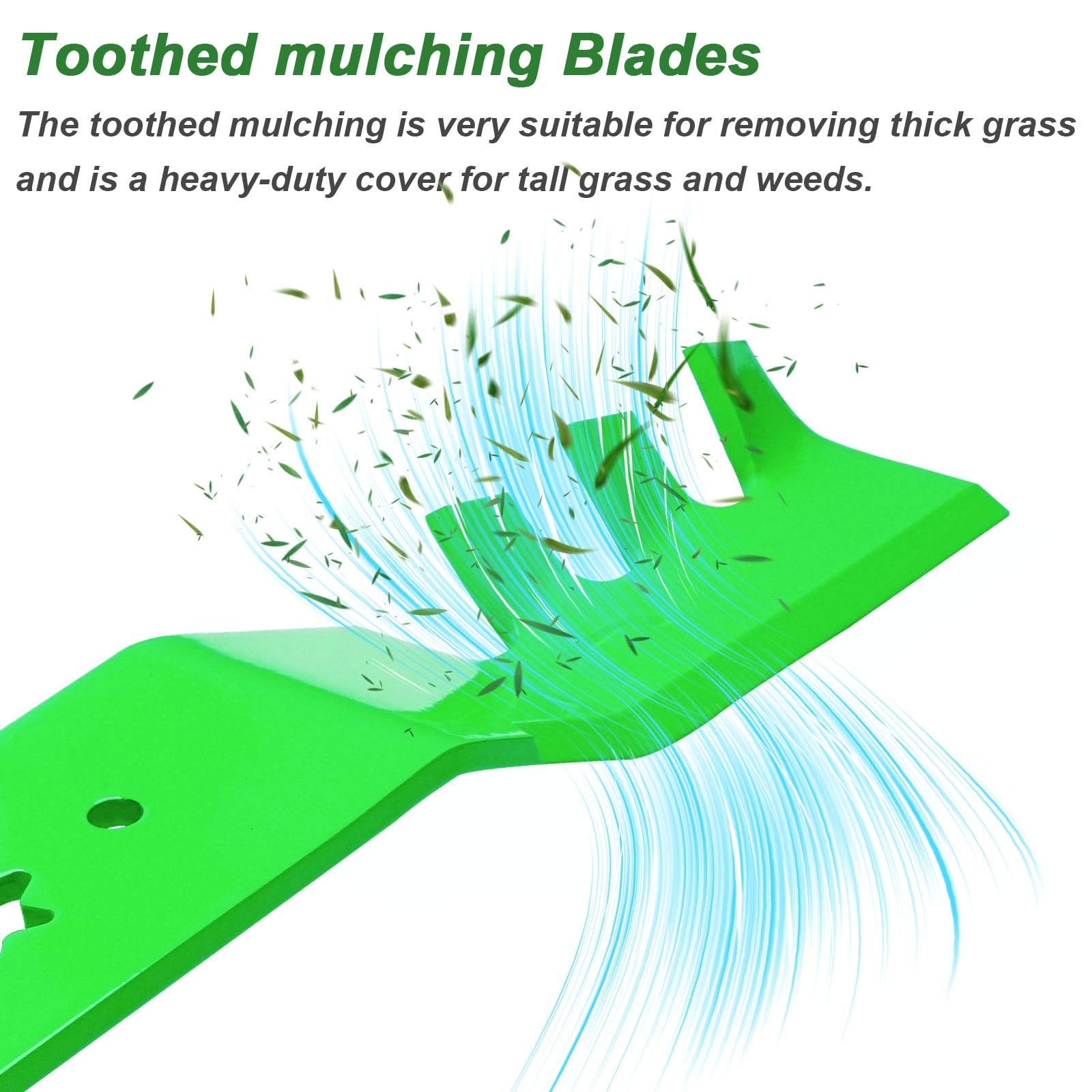 JYLEYJ blades installed on a 50-inch mower deck demonstrating restored cutting performance