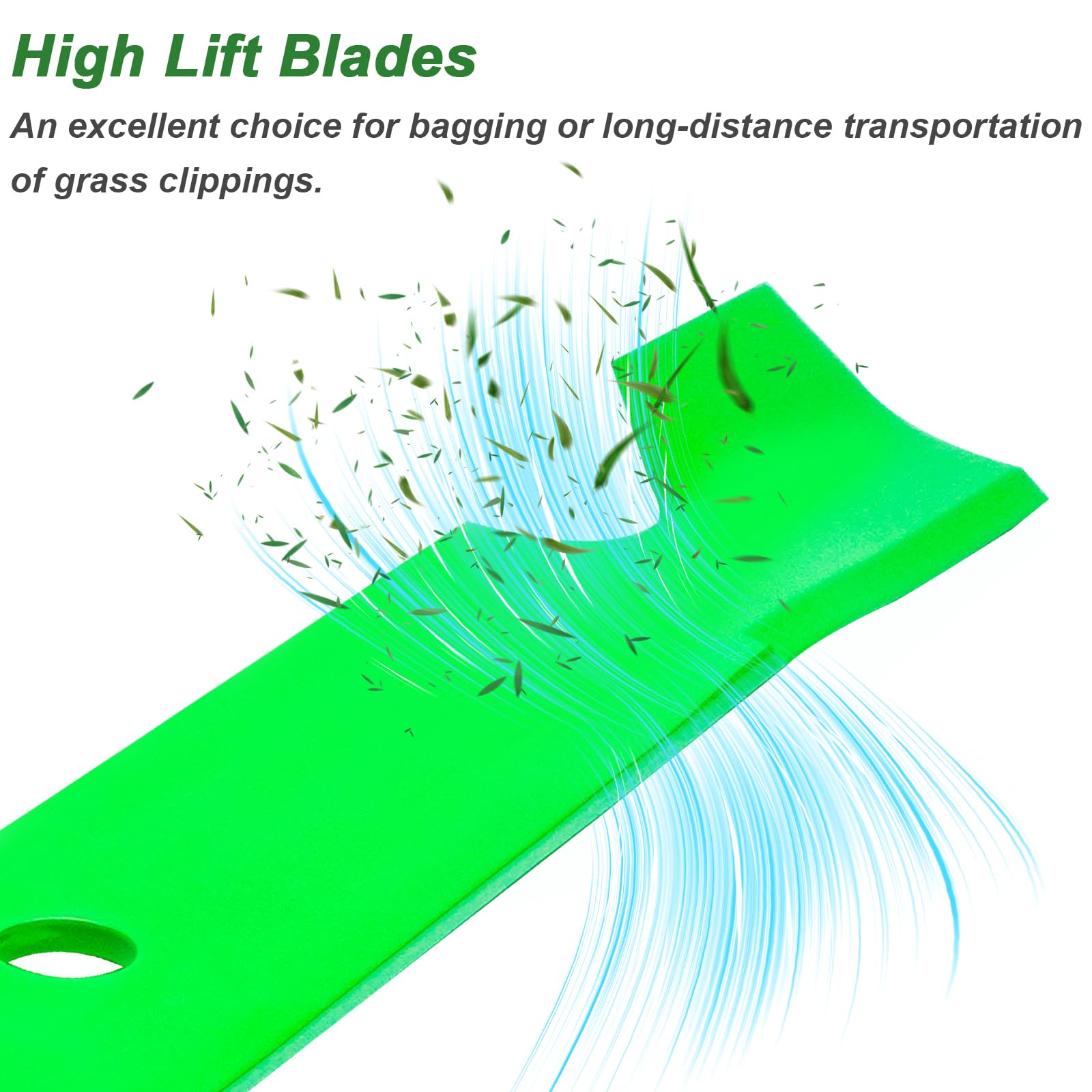 JYLEYJ blades installed on lawn mower deck demonstrating proper alignment and performance