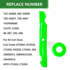 JYLEYJ blade side profile showing length and thickness for correct deck fit