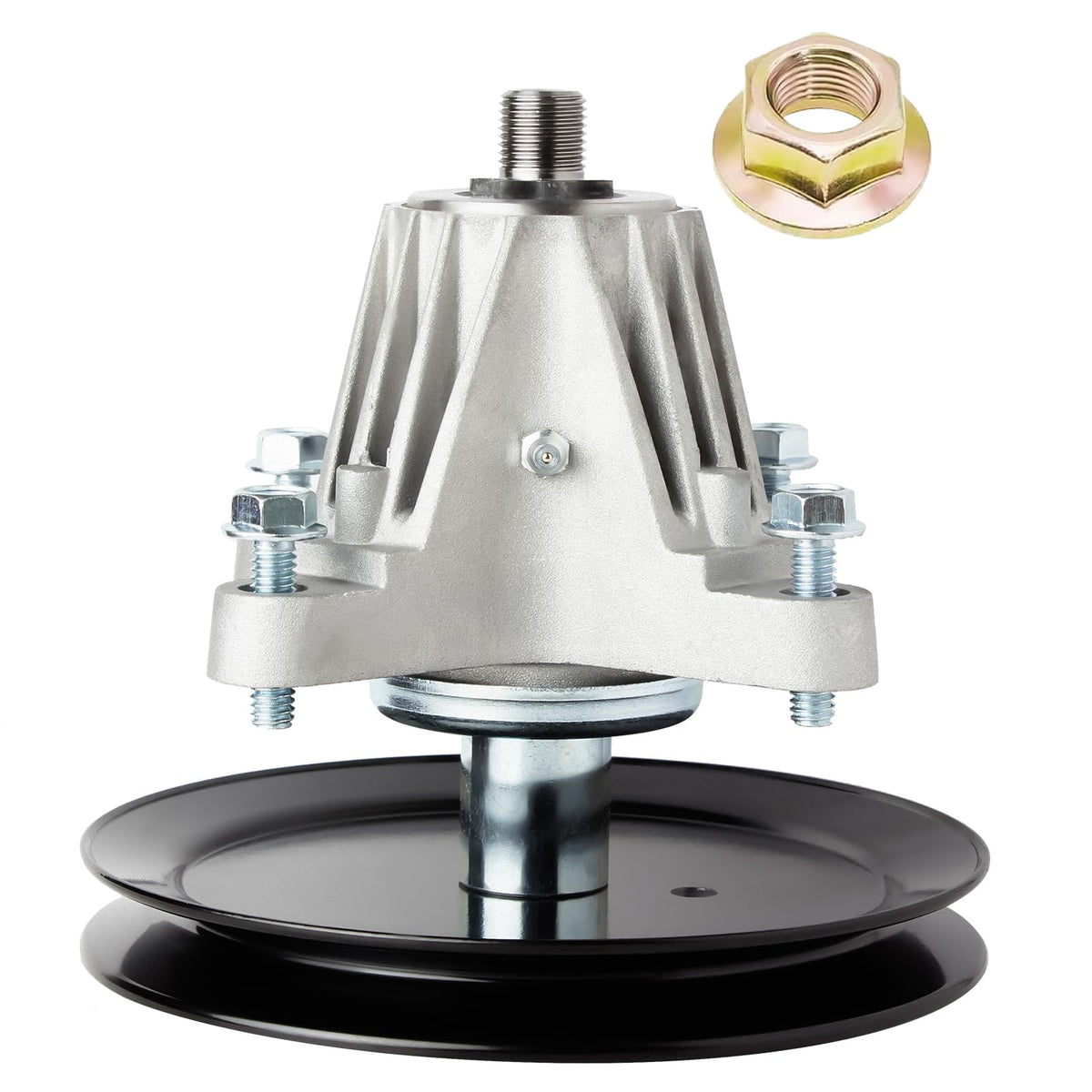 JYLEYJ front view spindle assembly showing bolt pattern and fit benefit
