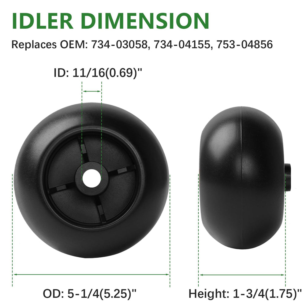 JYLEYJ deck wheel next to ruler showing correct size for stable deck height