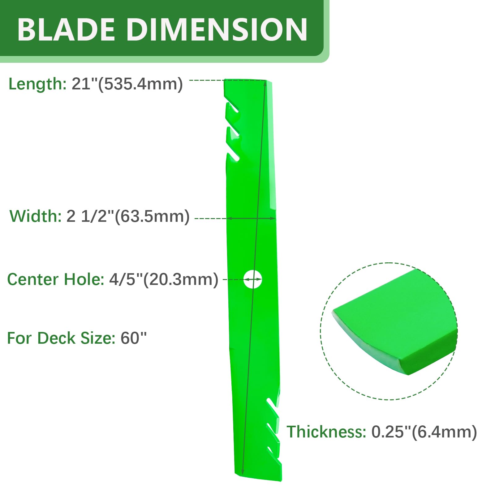 JYLEYJ close-up sharp cutting edge for cleaner grass finish