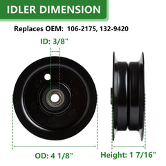 JYLEYJ idler pulley angled shot illustrating smooth rotation benefit
