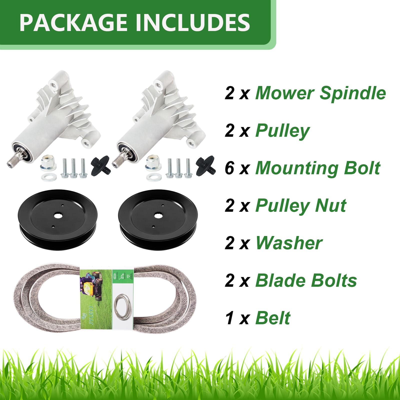 JYLEYJ assembled kit installed on 42-inch mower deck restoring performance