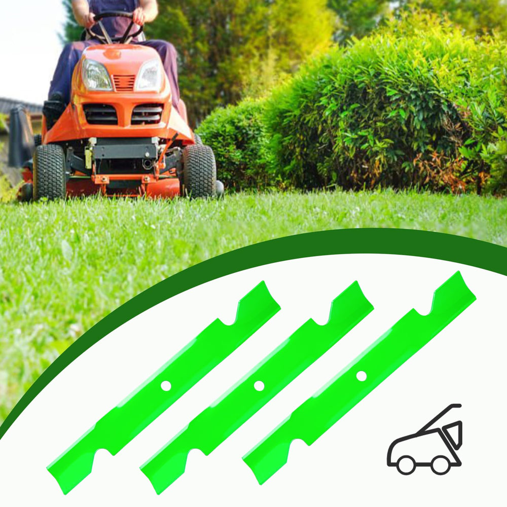 JYLEYJ blade on mower in action showing improved bagging and discharge