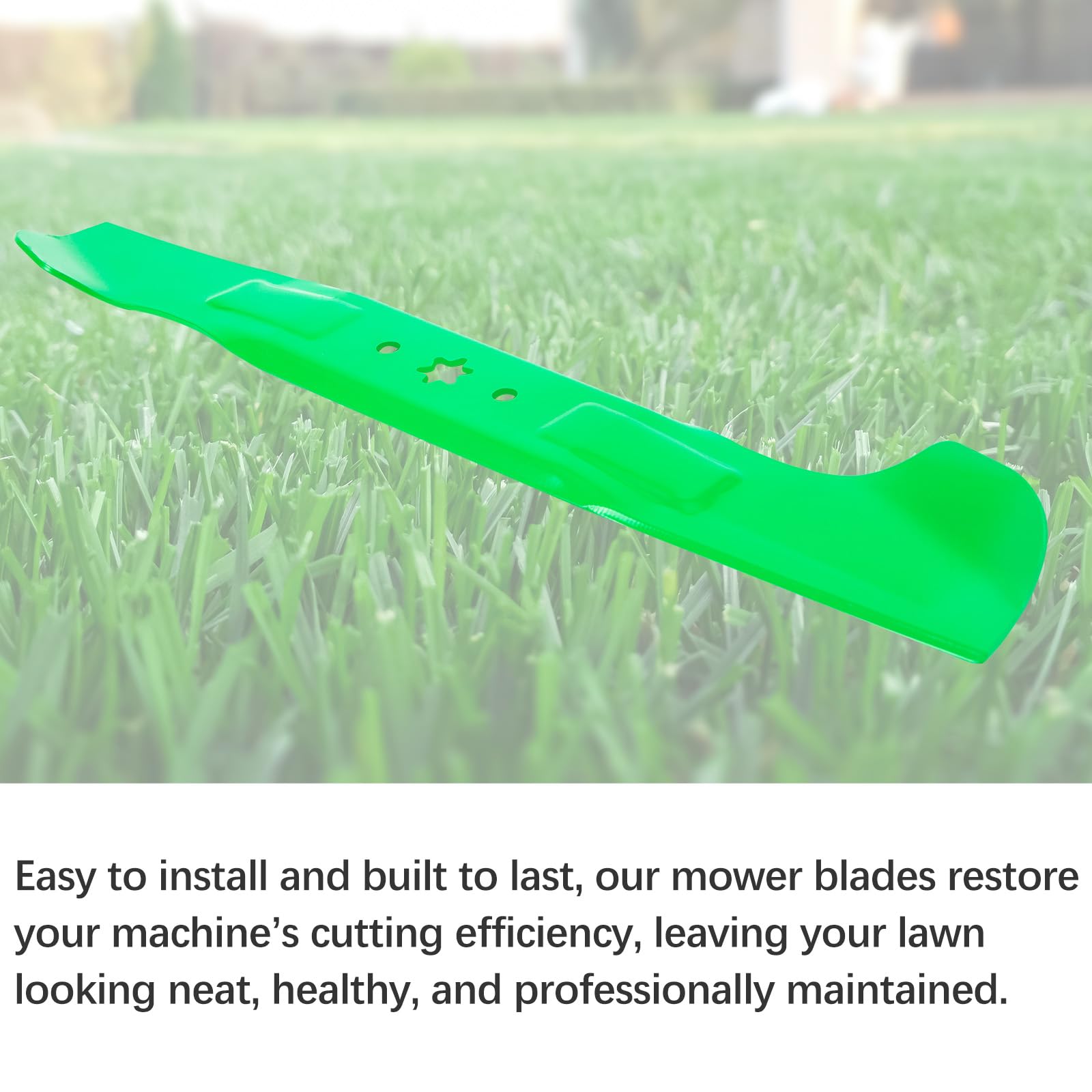 JYLEYJ lifestyle shot of mower cutting lawn for better finish
