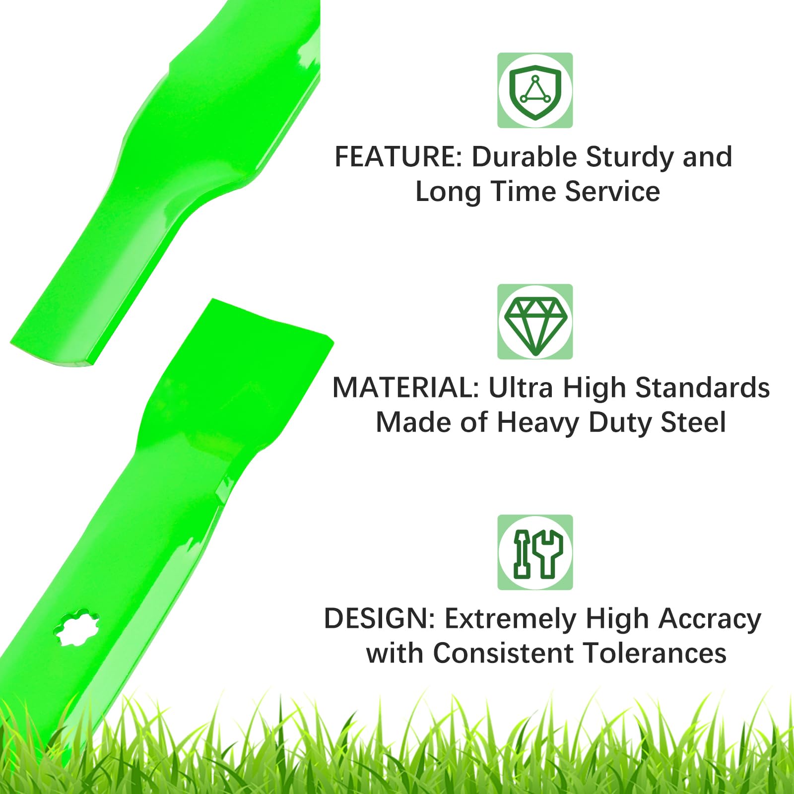 JYLEYJ blade next to ruler showing 17 1/8" length accurate sizing