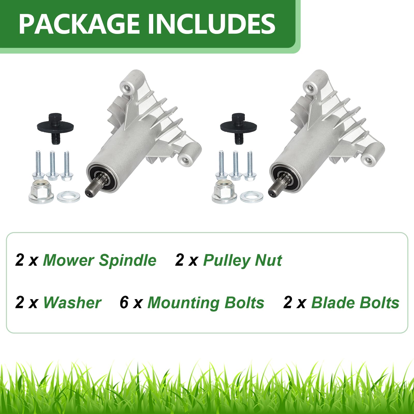 JYLEYJ mower with replaced mandrel pair delivering cleaner lawn cuts