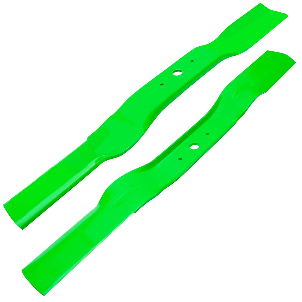 JYLEYJ blades on mower in yard, ready for even cutting and efficient discharge