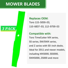 JYLEYJ blade profile showing thickness and mounting hole pattern for correct fit