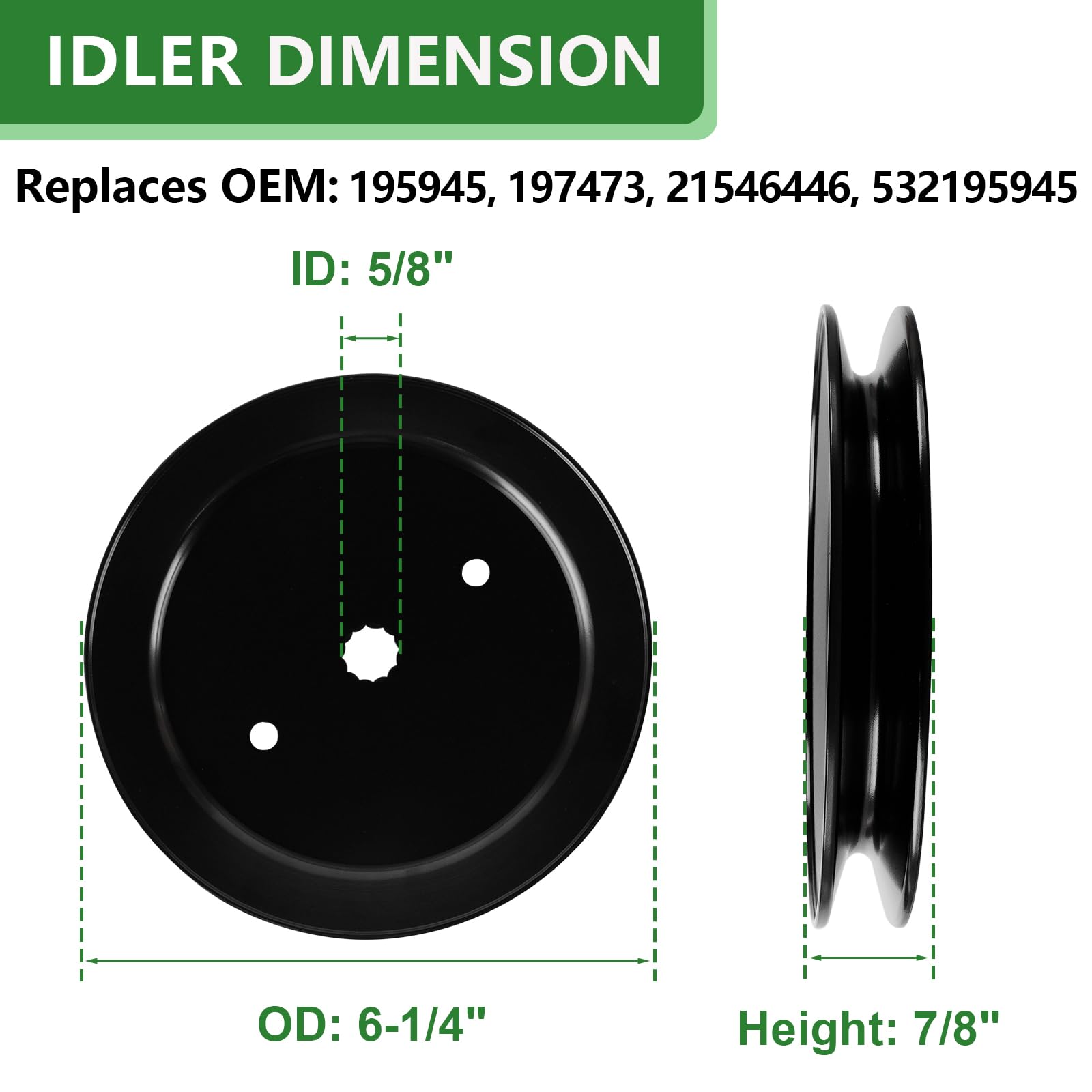 JYLEYJ pulley face and bore detail showing precise fit and balanced rotation to reduce vibration