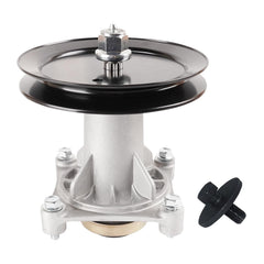 JYLEYJ spindle assembly front view showing mounting flanges and bolt holes for quick fitment