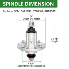 JYLEYJ spindle close-up showing bearing detail for smoother blade rotation