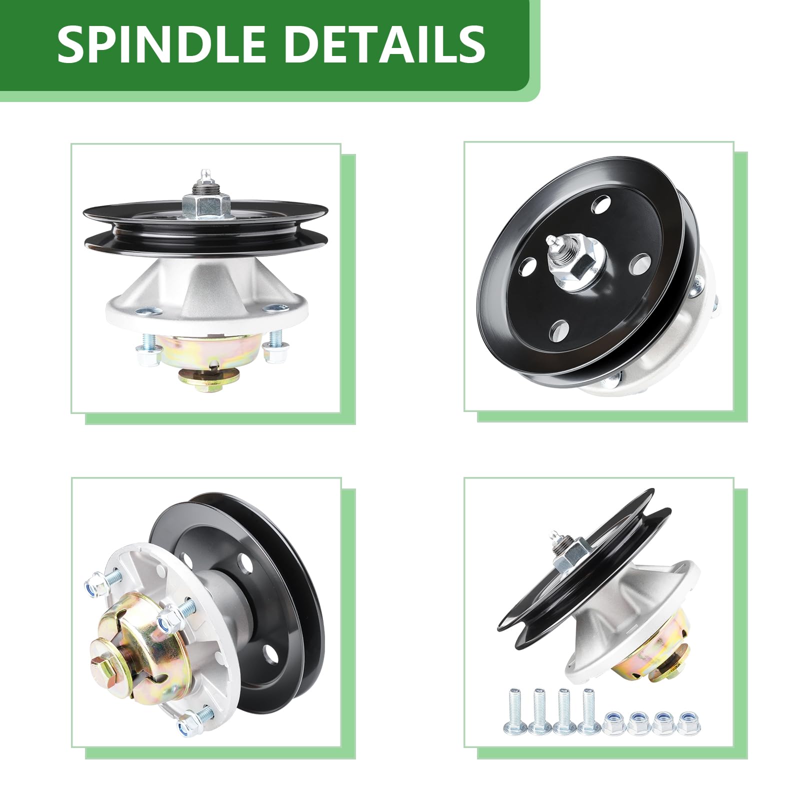 JYLEYJ spindle next to tape measure showing dimensions for accurate fit confirmation