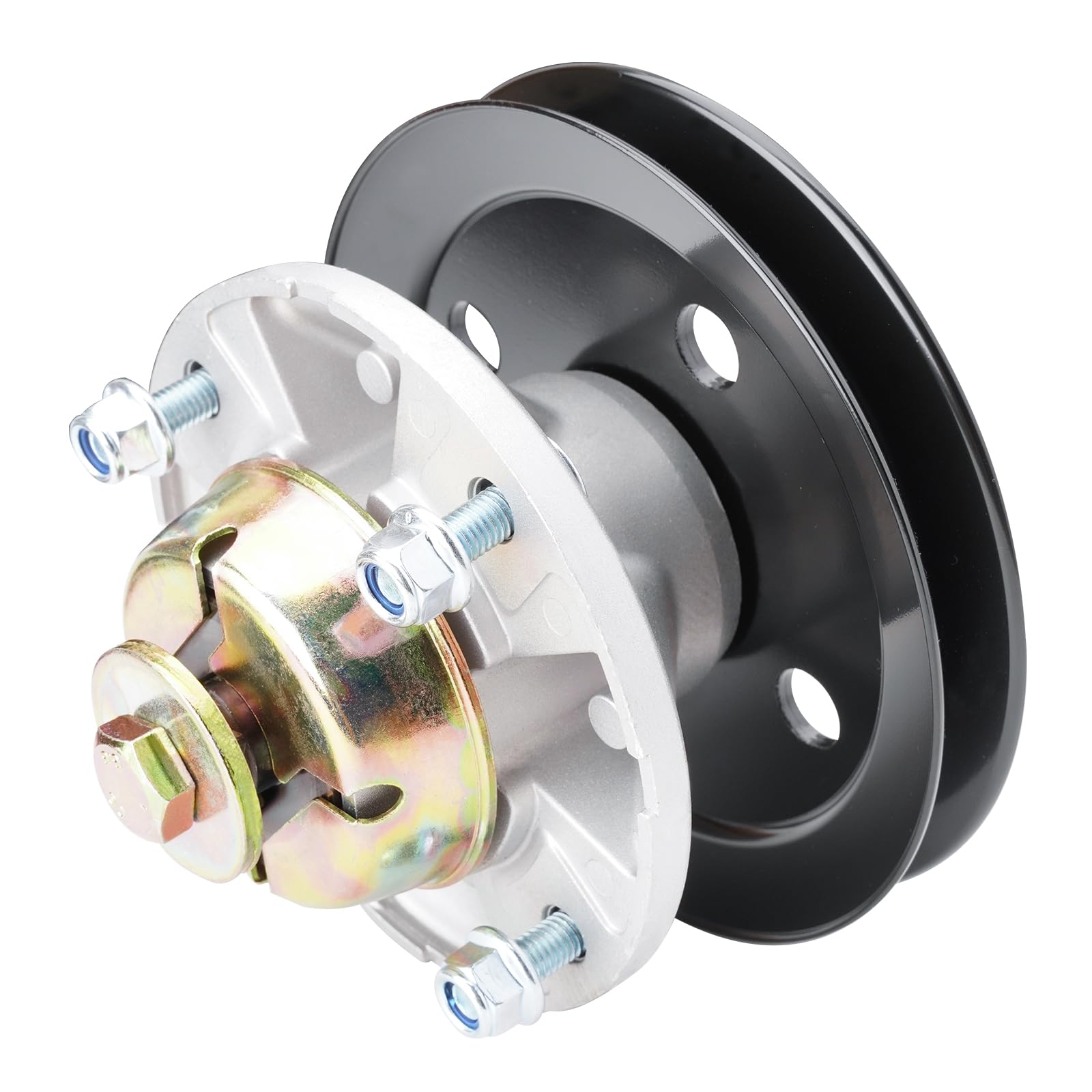 JYLEYJ spindle assembly front view showing mounting flanges and clean finish for reliable fit