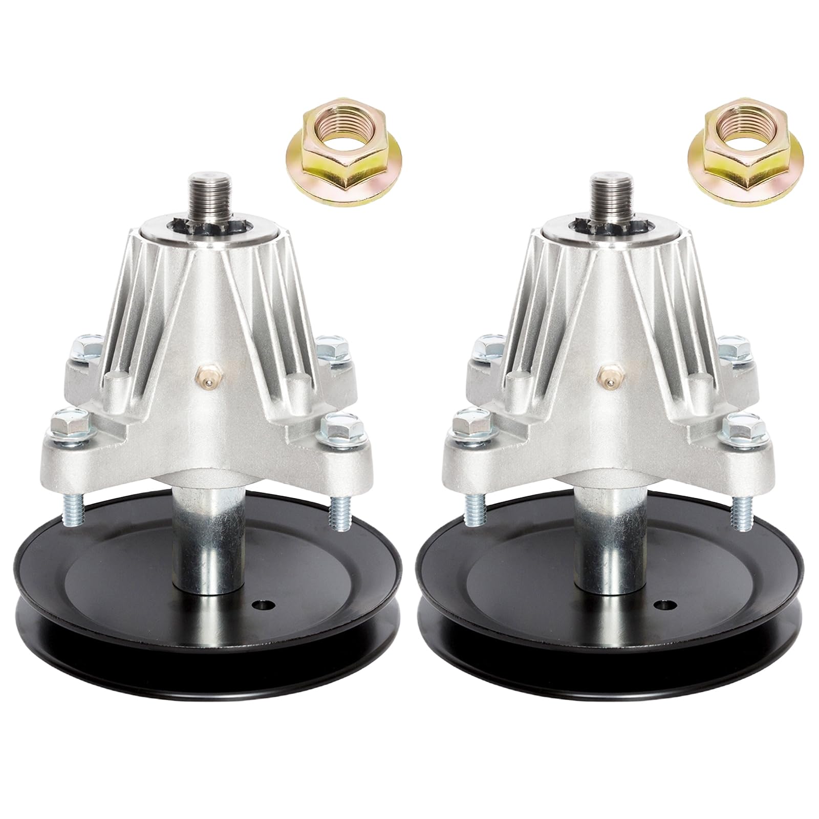 JYLEYJ spindle front view showing mounting holes and solid construction for reliable fit