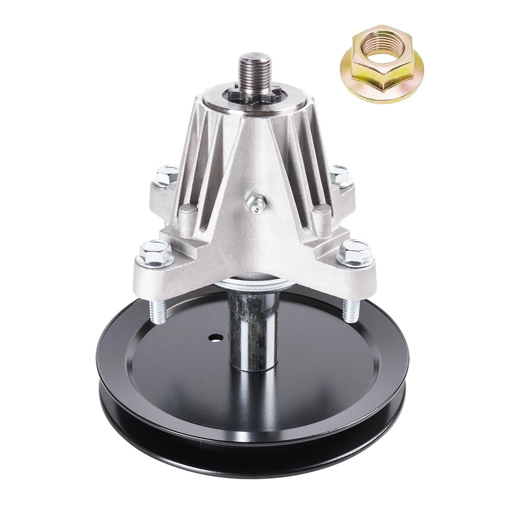 JYLEYJ spindle front view showing flange and bolt holes for easy replacement