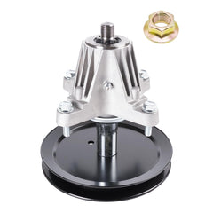 JYLEYJ spindle front view showing flange and bolt holes for easy replacement