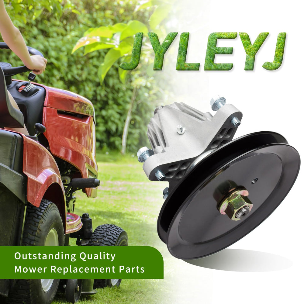 JYLEYJ spindle in use on riding mower demonstrating restored cutting performance