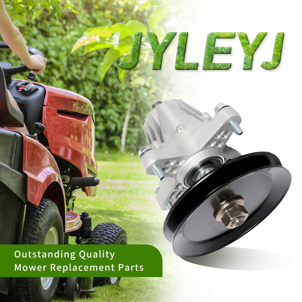 JYLEYJ spindle in a mower cutting grass illustrating improved deck operation and finish