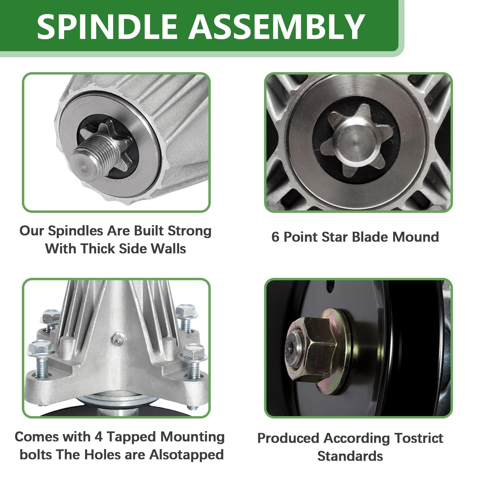 JYLEYJ spindle mounted on mower deck for restored cutting performance